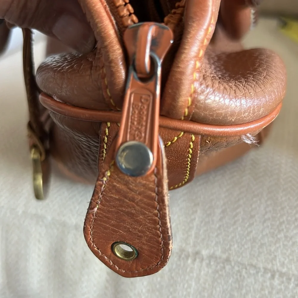 Dooney & Bourke Brown Pebbled Leather Satchel
